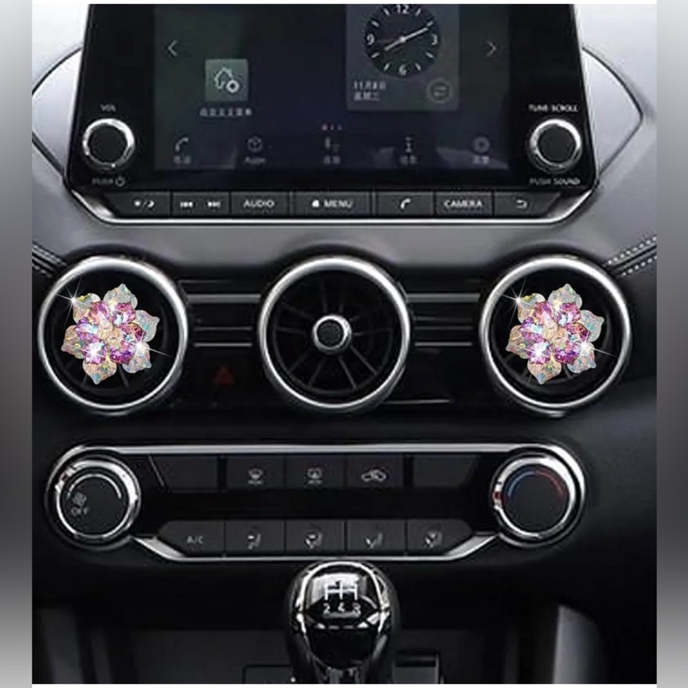 Bling Flower Air Vent Clips, 2 Pcs Crystal Daisy Car Air Fresheners Vent…